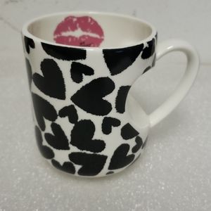 Betsy Johnson heart handle heart ceramic mug